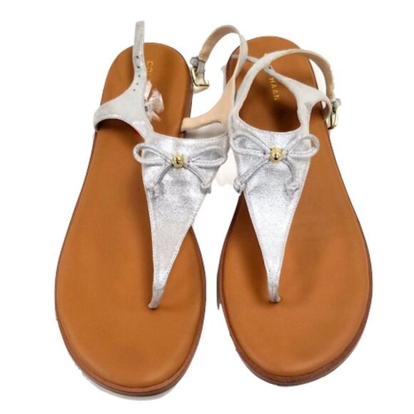 Silver Cole Haan 'Findra' Thong Sandal - 10 - Picture 4 of 15